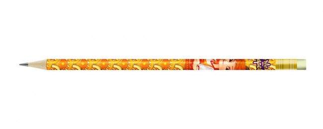 Карандаш графитный ТМ  круглый, с ластиком, заточенный "Царевны"  "Варя" №2 , ВКФ/TSR №8/2