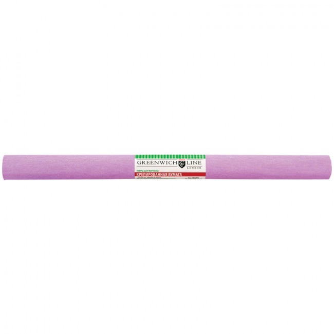 Бумага крепированная 50*250 см, 32 г/м2, светло-сиреневая, в рулоне Greenwich Line (10)