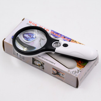 Лупа d-75мм 3X, с подсветкой, MAYLOTT/6902АВ (10)