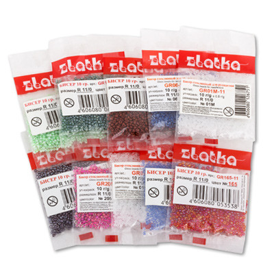 Бисер ассорти 10 г ассорти/mix Zlatka GM