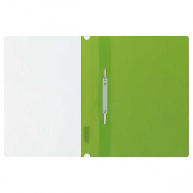 Папка-скоросшиватель А4 180мкр пластик, салатовая с прозрачным  верхом, СТАММ/ММ-31270 (10)