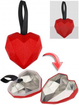 Шкатулка детская металл.сердце (9,7х9) "Красное" (арт. TH08)