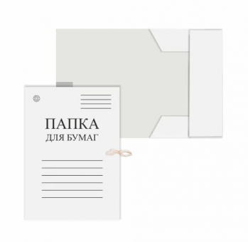 Папка А4 для бумаг с завязками, белая, 320 г/м2, немелованный картон. DOLCE COSTO (10/170)