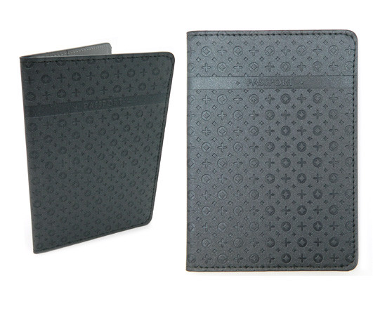 Обложка для паспорта PASSPORT серый мерцающий, тиснение орнамент, CE-6028/CB-399 (2/2/500)