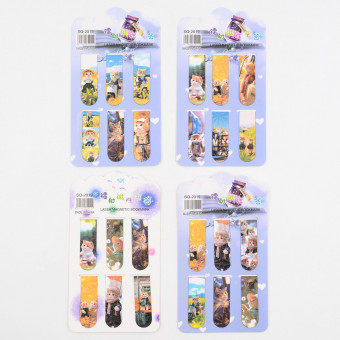 Закладка 6х2см магнитная для книг "Коты", 6шт, MAYLOTT/7142 (45)