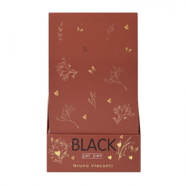 Ручка гелевая 0,5мм черная "UniWrite. Котики. Счастье", BV/20-0373/03 (24)