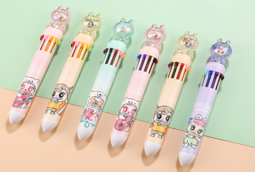 Авторучка 10 цветов 0,7мм "Милые животные" Aodemei ADM-15346 (36)