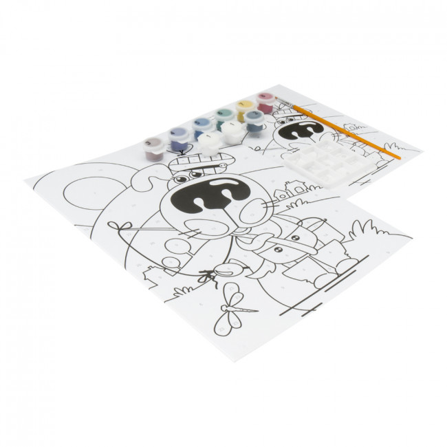 Картина по номерам для малышей "Пёсик-рыболов" LORI (10)