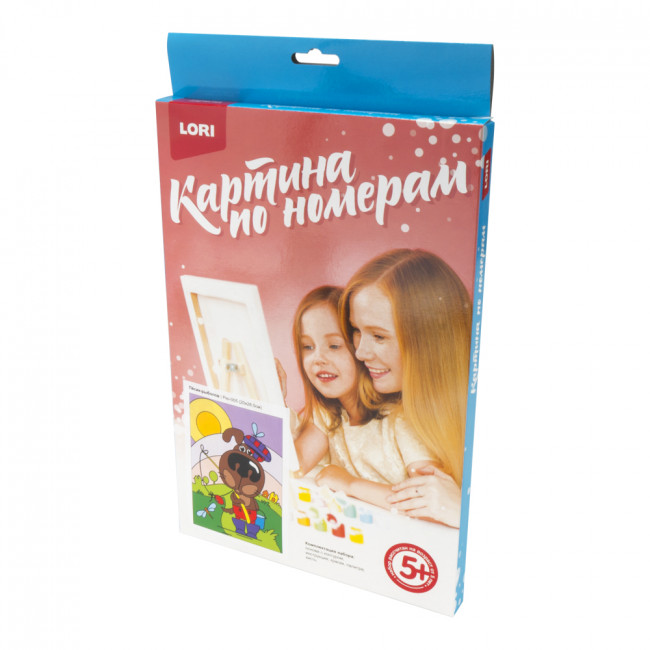 Картина по номерам для малышей "Пёсик-рыболов" LORI (10)