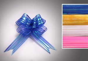Бант подарочный 30мм из органзы  (форма-бабочка) (10)
