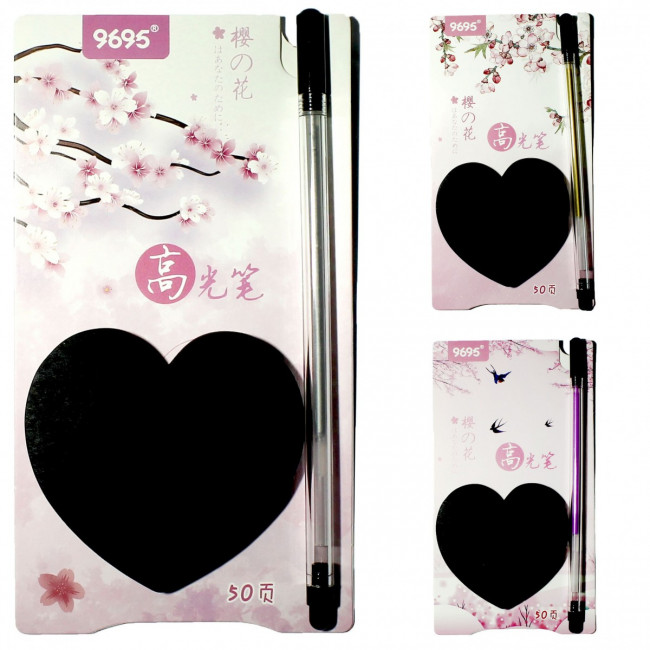 Блок 50л 70*70мм c липким слоем "Сакура", черная бумага + ручка, MAYLOTT/М-1097 (20) Блок 50л 70*70мм c липким слоем "Сакура", черная бумага + ручка, MAYLOTT/М-1097 (20)