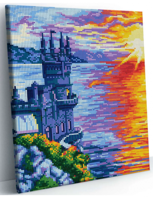 Алмазная мозаика 30*40 на подрамнике "Ласточкино гнездо", полная выкладка, VA030 Алмазная мозаика 30*40 на подрамнике "Ласточкино гнездо", полная выкладка, VA030