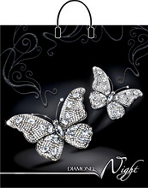 Сумки п/э с пластиковой ручкой (40*44) "Бриллиантовая ночь" (10) Сумки п/э с пластиковой ручкой (40*44) "Бриллиантовая ночь" (10)