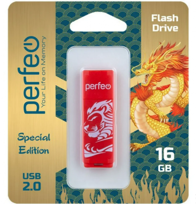 USB 16GB, C04 Red Lion, Perfeo
