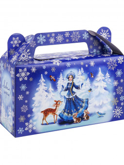 Коробка для конфет "Дед Мороз и Снегурочка", сундучок, MILAND/ПП-5564