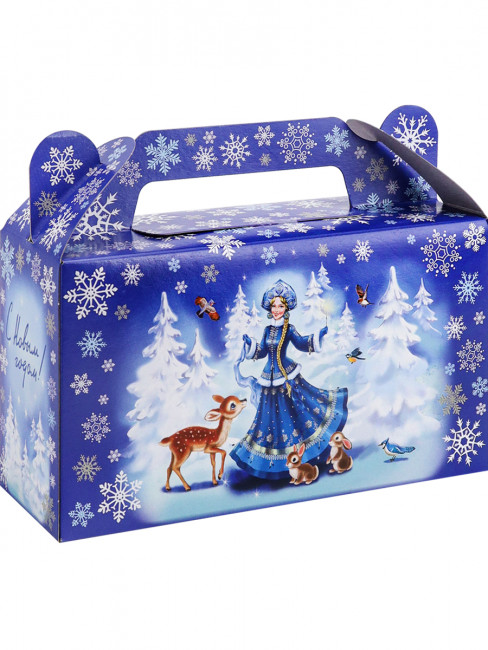 Коробка для конфет "Дед Мороз и Снегурочка", сундучок, MILAND/ПП-5564