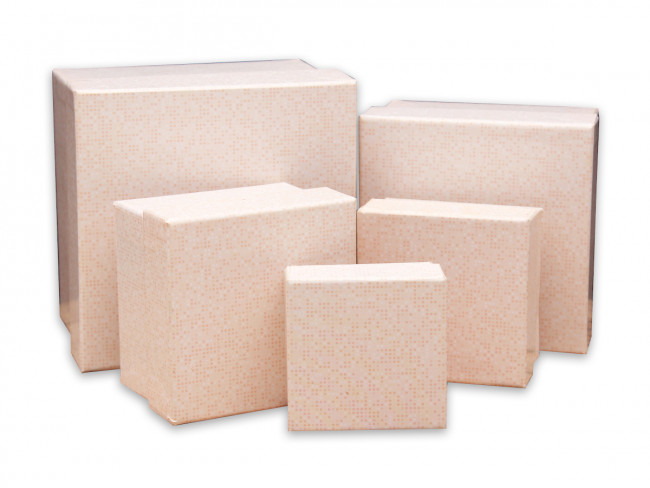 Набор квадратных коробок 5 в1 "Ваниль", 17*17*17 - 9*9*9см, MILAND/ПП-3104 Набор квадратных коробок 5 в1 "Ваниль", 17*17*17 - 9*9*9см, MILAND/ПП-3104