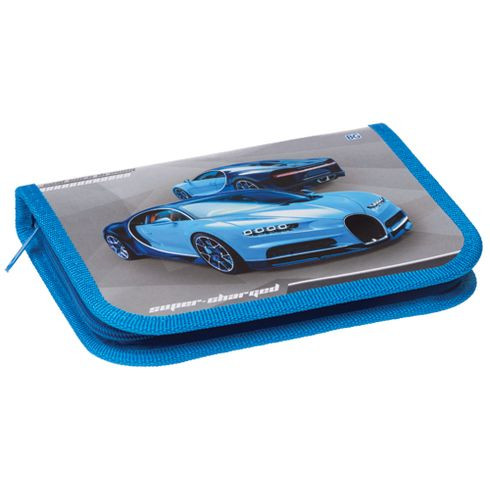 Пенал BG большой с откидной планкой 190х130 мм 1 отделение на молнии "Cool car" ламинированный