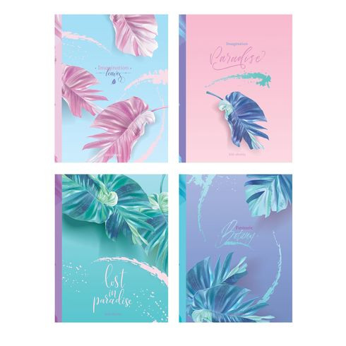 Тетрадь для записей со сменным блоком А5 160л. клетка "Lost Eden" ламинация матовая выборочный лак (ассорти) круглый корешок индивидуальная упаковка Тетрадь для записей со сменным блоком А5 160л. клетка "Lost Eden" ламинация матовая выборочный лак (ассорти) круглый корешок индивидуальная упаковка