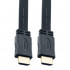 Кабель мультимедийный HDMI-HDMI, плоский, длина 1м, Perfeo/H1301 Кабель мультимедийный HDMI-HDMI, плоский, длина 1м, Perfeo/H1301