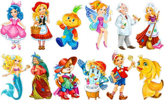 Набор мини плакатов "Сказка", 12 шт, нр33(12)-01