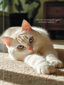 Записная книжка А5 160л клетка "Милые коты-5", 7БЦ, сшивка, Проф-Пресс/160-9422 (12)