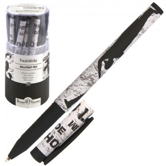 Ручка шариковая 0,7мм синяя "FreshWrite. Хип-хоп. Силуэты. Do it", BV/20-0214/94 (24)