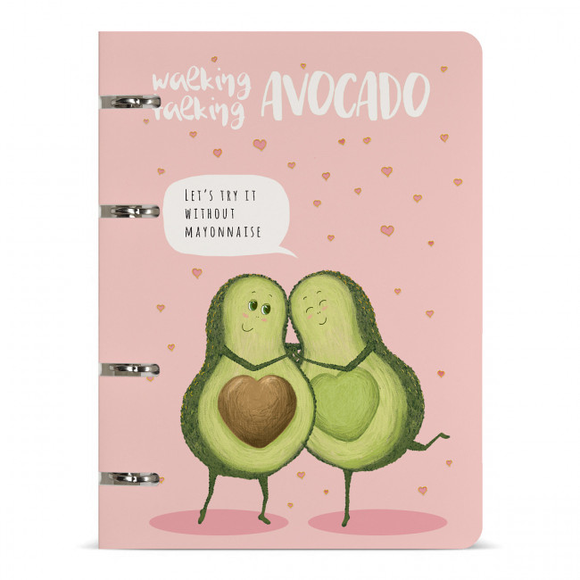 Тетрадь А5 80л линия "Авокадо. Любовь" со сменным блоком, на кольцах, BV/7-80-631/02 (16)