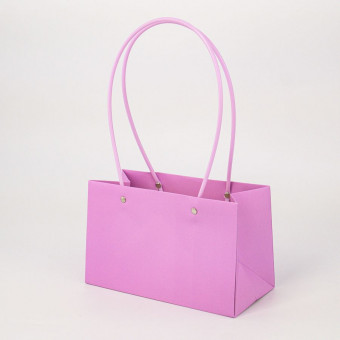 Сумка-кашпо 22х10,5см, H=13,5см, HH=34см, с ручками, светло-сиреневая, Микрос/ч37284