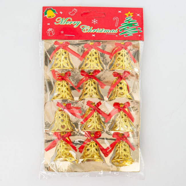 Колокольчики золотые 3 см, 12 шт, Микрос/ч47264