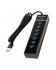 Разветвитель USB 3.0 PF-H043 Black 7 портов чёрный, Perfeo