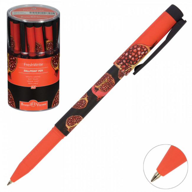Ручка шариковая 0,7мм синяя "FreshWrite. Fresh & fruity. Гранат", BV/20-0214/90 (24)
