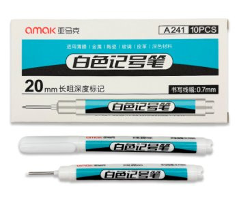 Маркер разметочный MK-3 "Белый" 0,7 мм, с длинным пером 20мм, в к/к №A241 (10/100/3200) Маркер разметочный MK-3 "Белый" 0,7 мм, с длинным пером 20мм, в к/к №A241 (10/100/3200)