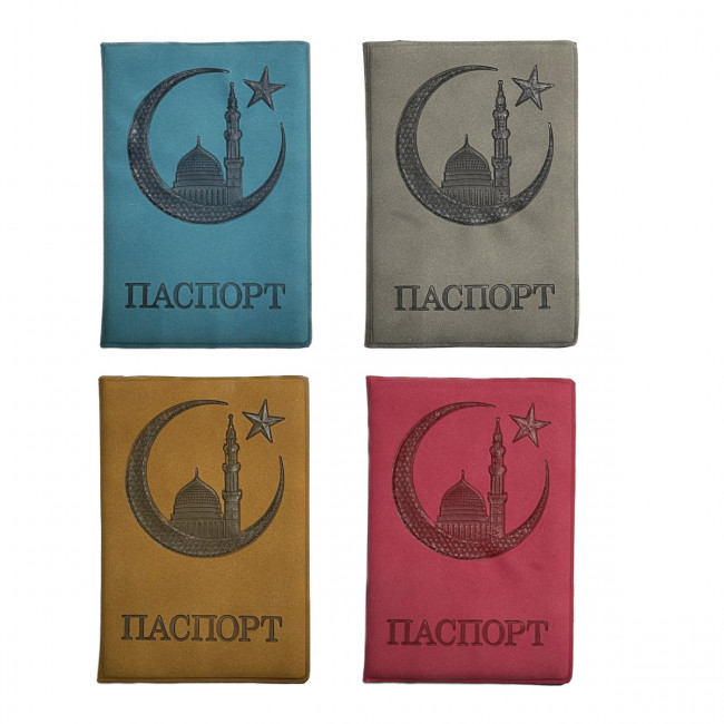 Обложка на паспорт WENZER OFFiCE, Паспорт орел Мекка 3Д гл, ассорти, эко кожа