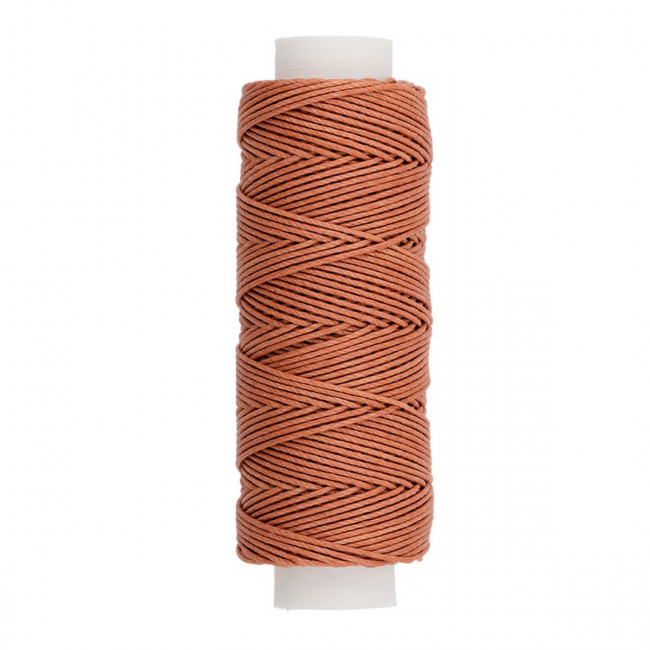 Нитки 0.55мм 25м для кожи вощёные кручёные, № 010 коричневый, Промысел/LC-004 Нитки 0.55мм 25м для кожи вощёные кручёные, № 010 коричневый, Промысел/LC-004