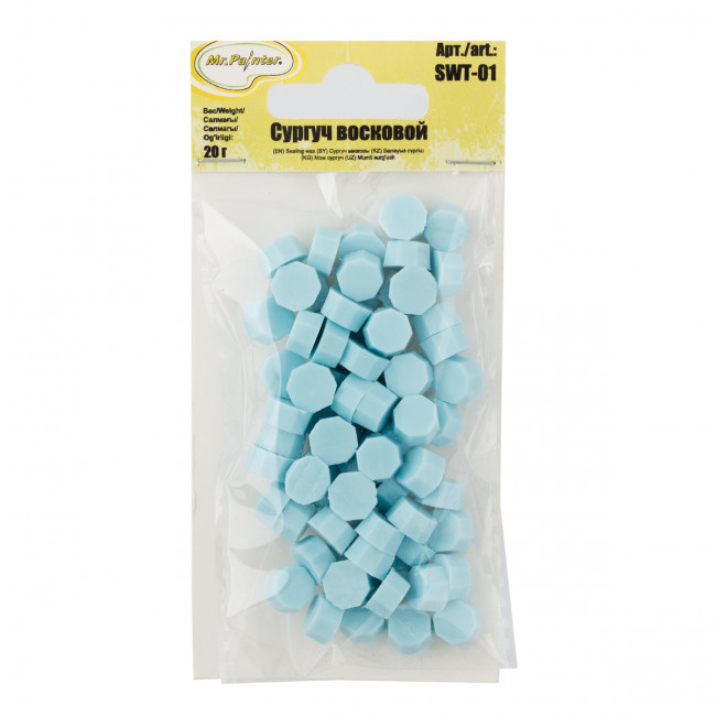 Сургуч 20г восковой, голубой матовый, Mr.Painter/SWT-01 09