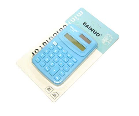 Калькулятор карманный, цветной, 6*10см, в блистере, BAINUO CA-10/BY-70 К-888 (2/120/480)