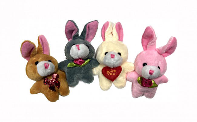 Мягкая игрушка магнит "Зайка", 7706