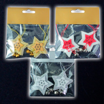 НАБОР ПОДВЕСОК, DARLENS «ЗВЕЗДОЧКИ», 4 ШТ, 6 СМ, АССОРТИ