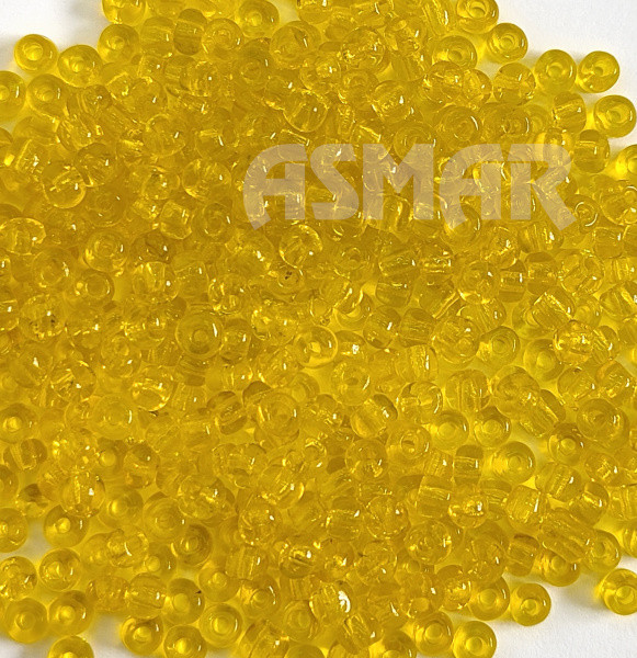 Бисер "ASMAR" размер №12, вес: 50 г, цвет - жёлтый прозрачный