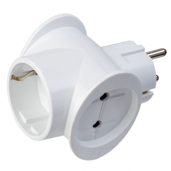 Сетевой разветвитель "RU POWER'', 3 гнезда, 16А, без заземления, цвет белый, Perfeo/PF_C3361