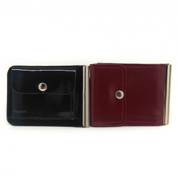 Зажим для денег из нат.кожи спилок гладкий