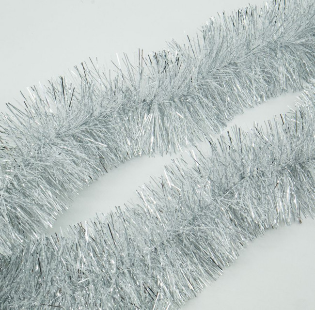 Мишура 1,8м 10см, серебро + снег, Микрос/кд518010ссн (5) Мишура 1,8м 10см, серебро + снег, Микрос/кд518010ссн (5)