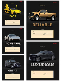 Тетрадь 18 линия "Красота автомобиля", скрепка, Проф-Пресс/Т18-2368 (20/160)