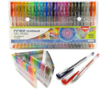 Ручки гелевые набор-100 цв. CZ-18960 (неон, пастель, металлик, блестки) прозрачный корпус, в упаковке ПВХ на кнопках (1/20) Ручки гелевые набор-100 цв. CZ-18960 (неон, пастель, металлик, блестки) прозрачный корпус, в упаковке ПВХ на кнопках (1/20)