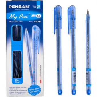 Ручка шариковая синяя 1,0мм "My-Pen", PENSAN/2001/СИН/2210 (25) Ручка шариковая синяя 1,0мм "My-Pen", PENSAN/2001/СИН/2210 (25)