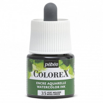 Акварельные чернила 45мл "Colorex" во флаконе с пипеткой, зеленый мох, PEBEO/417035