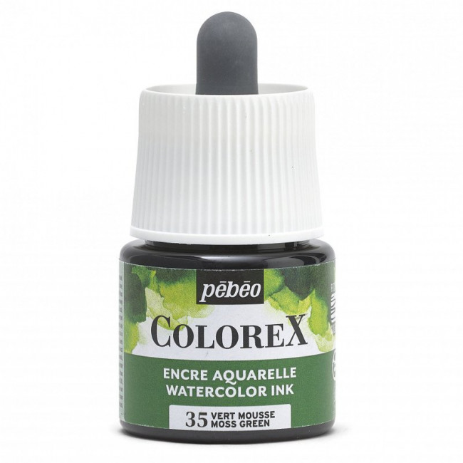 Акварельные чернила 45мл "Colorex" во флаконе с пипеткой, зеленый мох, PEBEO/417035