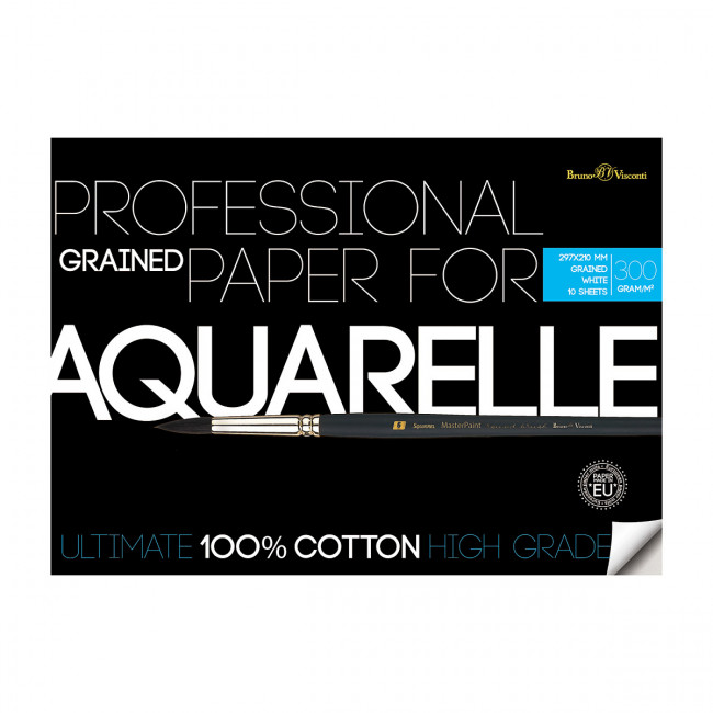 Бумага для акварели А4 10л, 300 г/м2, хлопок 100%, в папке, BV/4-144 (4) Бумага для акварели А4 10л, 300 г/м2, хлопок 100%, в папке, BV/4-144 (4)