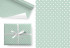 Бумага крафт белый 78гр/м2, 100см х 70см, Горох на мятном (5 лист/рул.)